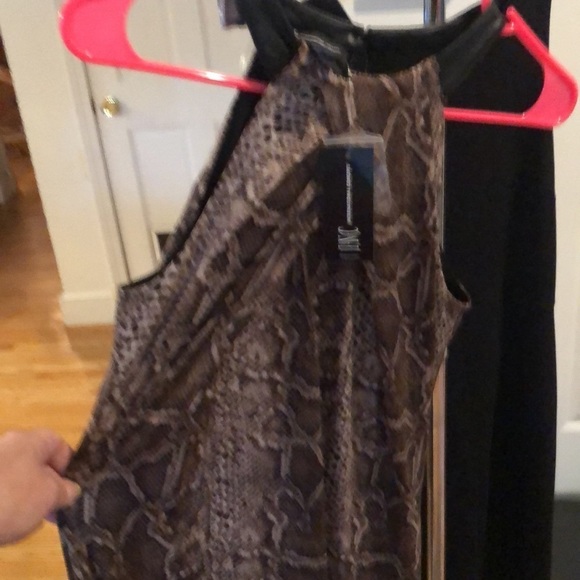 INC International Concepts size Small sleeveless brown & black snake print dress - Picture 6 of 10